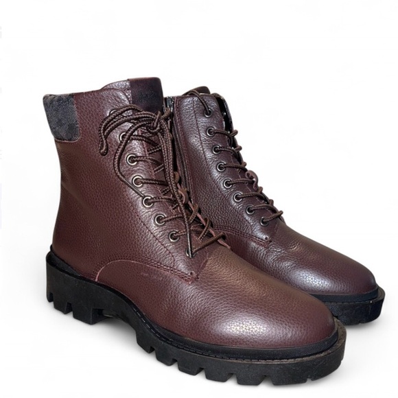 Coach Other - Coach Brown Leather Lace-Up Boots